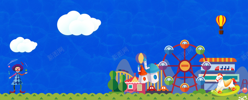 游乐园卡通小清新蓝色bannerpsd设计背景_88icon https://88icon.com 乐园 乐园海报 亲子乐园 儿 儿童乐园 儿童乐园海报 儿童节 室内乐园 室外游乐园 游乐中心 游乐场