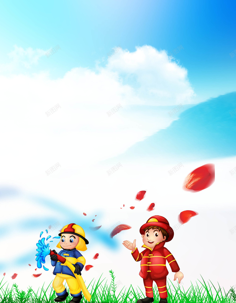 消防员灭火背景psd设计背景_88icon https://88icon.com PSD 促销 免费 公益 广告 海报 消防 素材 背景
