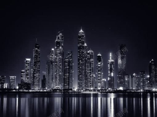 繁华都市夜景摄影合成摄影图片