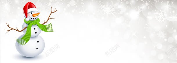 圣诞雪人banner背景jpg设计背景_88icon https://88icon.com 圣诞节背景 雪人