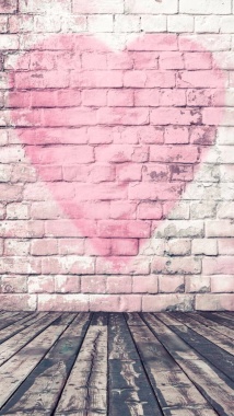 粉色爱心涂鸦情人节H5背景摄影图片