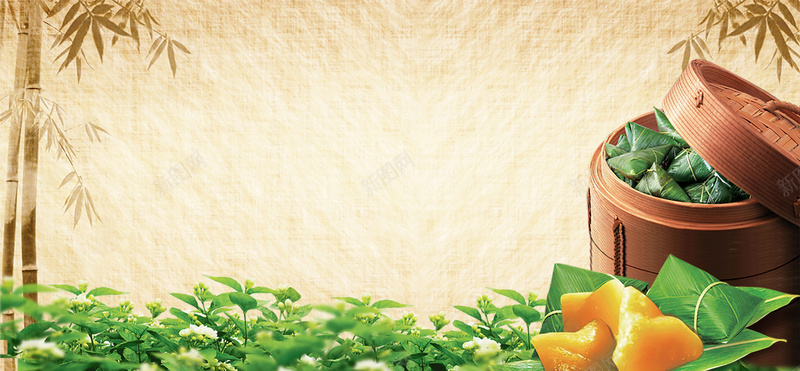传统端午节蒸粽子纹理中国风背景背景