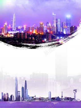 璀璨深圳旅行社宣传旅游海报背景模板背景