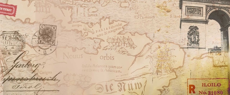 古典地图欧洲建筑旅游地图背景