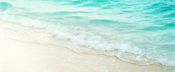 碧绿的海水夏威夷海滩小清新背景高清图片