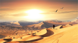 开阔的沙漠徒步沙漠创业广告高清图片