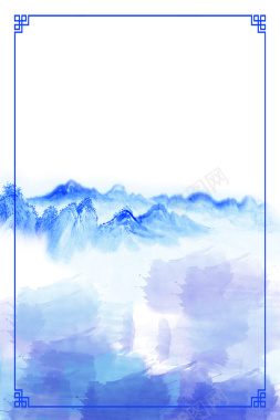 中国风青花瓷背景背景