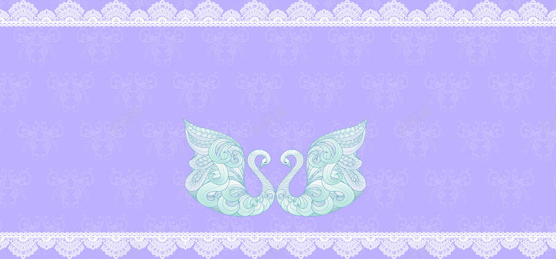 奢华婚礼纹理紫色banner背景背景