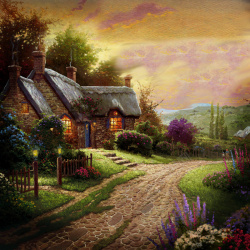 主提女装油画背景主图高清图片