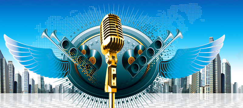 麦克风酷炫背景背景