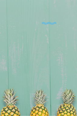 夏日菠萝清新海报背景背景