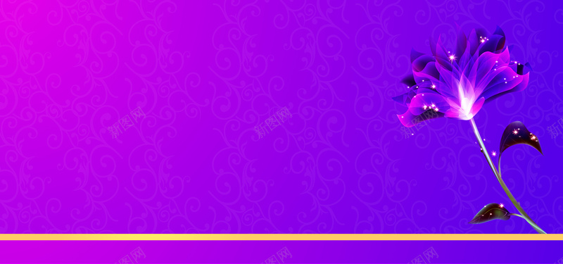 紫色花海报背景psd设计背景_88icon https://88icon.com 海报 海报banner 紫色花 美容 背景