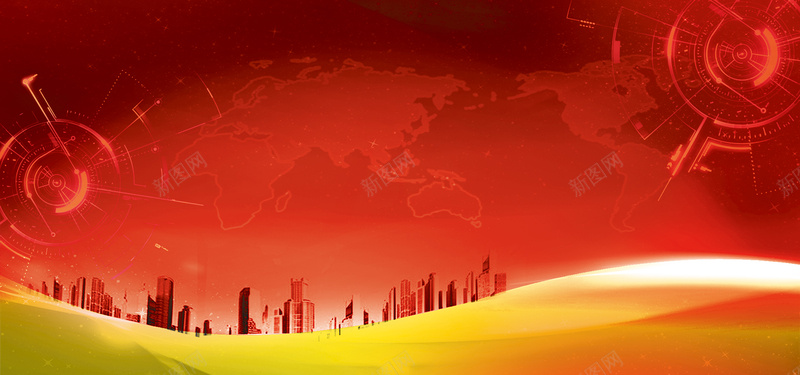 企业会议签到处背景psd设计背景_88icon https://88icon.com 商务 地图 城市剪影 技术交流会 签到处 签到背景 红色 背景设计 舞台背景