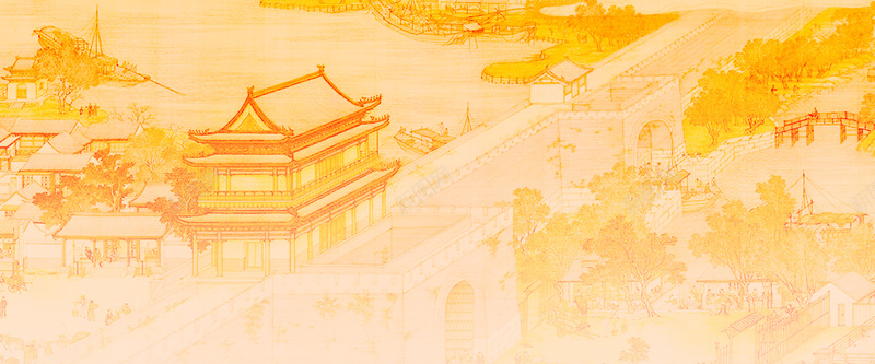 中国风古画jpg设计背景_88icon https://88icon.com 中国风 古画 海报banner 清明上河图