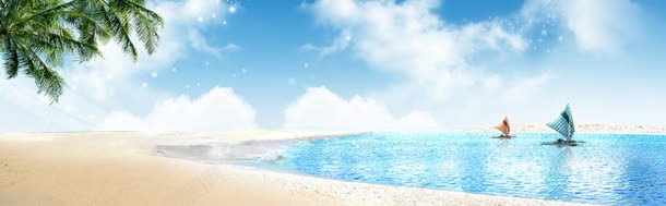 海边度假背景背景