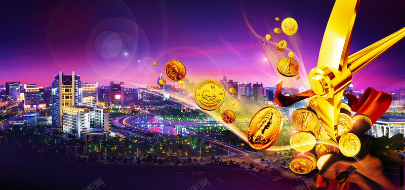 奢华大气商铺挖金淘金币psd设计背景_88icon https://88icon.com 大气 奢华大气商铺 房地产 挖金淘金币 海报banner 金色锄头