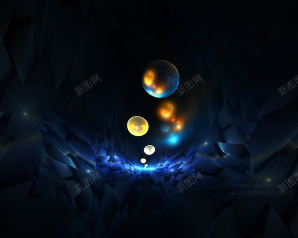 黑蓝色神秘黄色球体jpg设计背景_88icon https://88icon.com 球体 神秘 蓝色 黄色