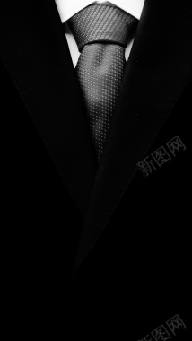 黑色质感绅士男人领带H5背景背景