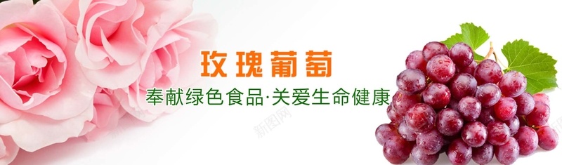 玫瑰葡萄banner摄影图片