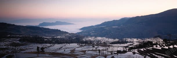 高山大海海报背景背景