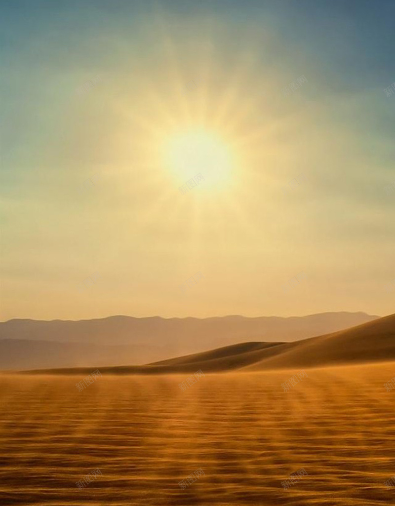 黄昏沙漠景色H5背景jpg_88icon https://88icon.com H5 H5背景 h5 太阳 摄影 棕色 沙漠 蓝天 风景