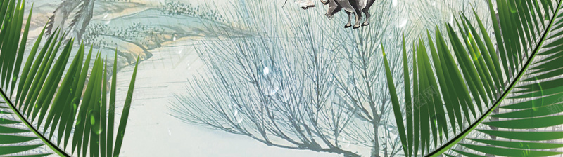 古典稻田风情背景jpg设计背景_88icon https://88icon.com psd 中国风 小鸟 树枝 海报 牧牛 稻田 绿叶 背景 谷雨 陶醉 高清背景设计图