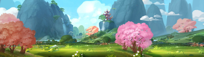 卡通梦幻森林背景bannerjpg设计背景_88icon https://88icon.com banner 全屏背景 卡通 卡通背景 天空 山脉 梦幻 樱花 樱花漫画 白云