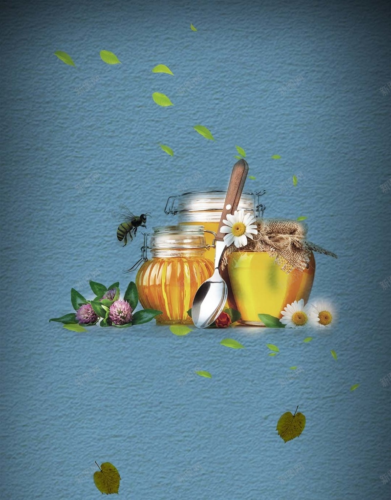 蓝色纹理蜜蜂蜂糖叶子H5背景psd设计背景_88icon https://88icon.com H5背景 叶子 纹理 蓝色 蜂糖背景素材 蜜蜂 质感