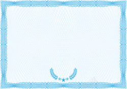 蓝色网纹证书背景矢量图海报