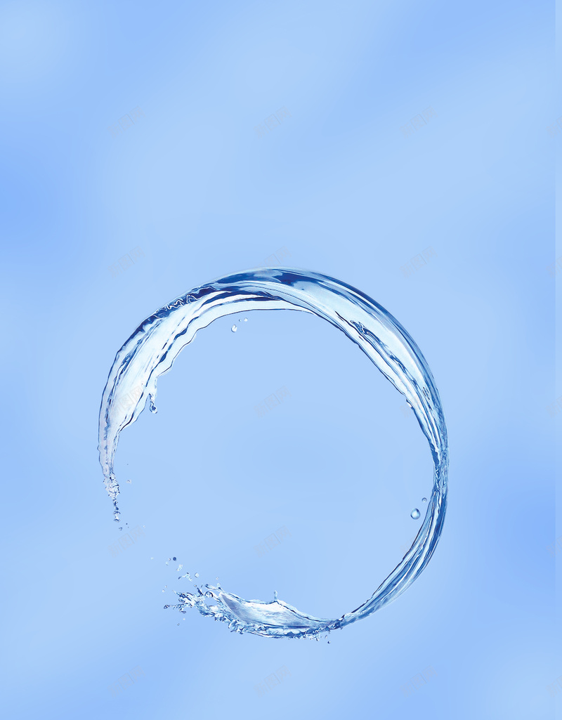蓝色半圆形透明水圈分层背景psd设计背景_88icon https://88icon.com 半圆水圈海报 开心 水背景 淘宝素材 纹理 蓝色水素材 质感