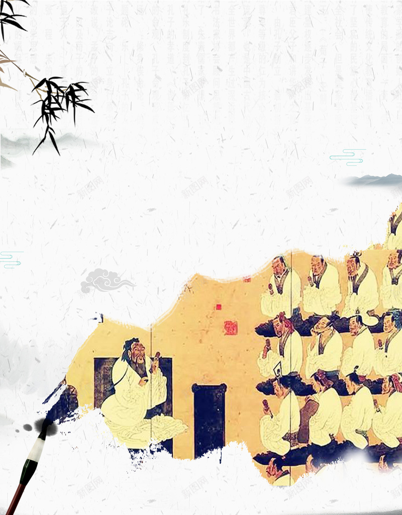 校园文化海报之德育教育海报背景psd设计背景_88icon https://88icon.com 中国风 传统文化海报 德育海报 教育文化海报 校园文化 校园文化墙 校园文化海报 水墨山水画 水墨风