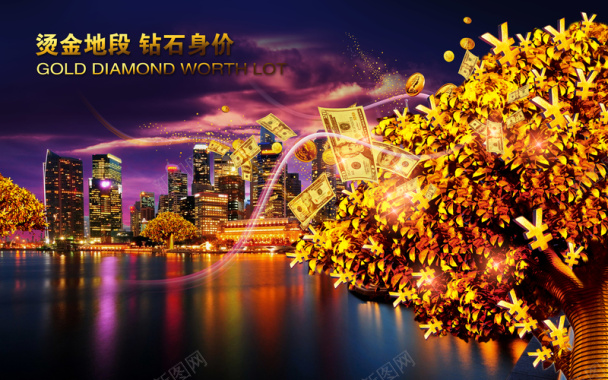 金融地产广告背景