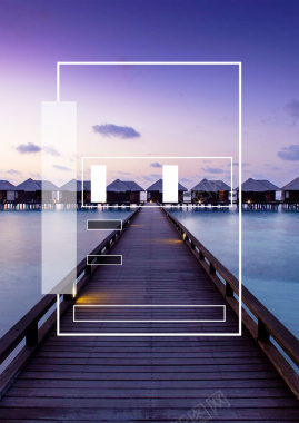 马尔代夫风景旅游宣传海报背景背景