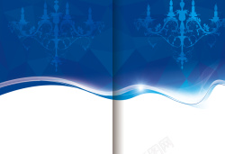 家装画册背景家装产品时尚蓝色灯具画册封面背景高清图片