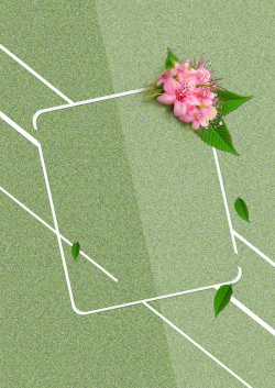 遇见五月绿色质感花卉夏季新品海报背景高清图片