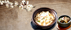美味豆腐汤俯拍美食纹理广告背景高清图片