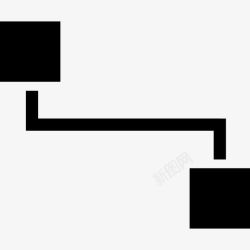 分组方案两连接方块图形图标高清图片