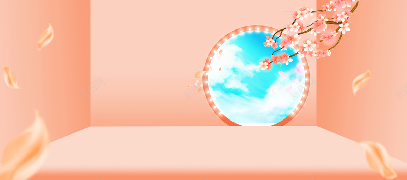 清新橘色中国风微空间淘宝天猫电商bannerpsd设计背景_88icon https://88icon.com 上新 中国风 促销 化妆品 微空间 文艺 清新 简约 降价