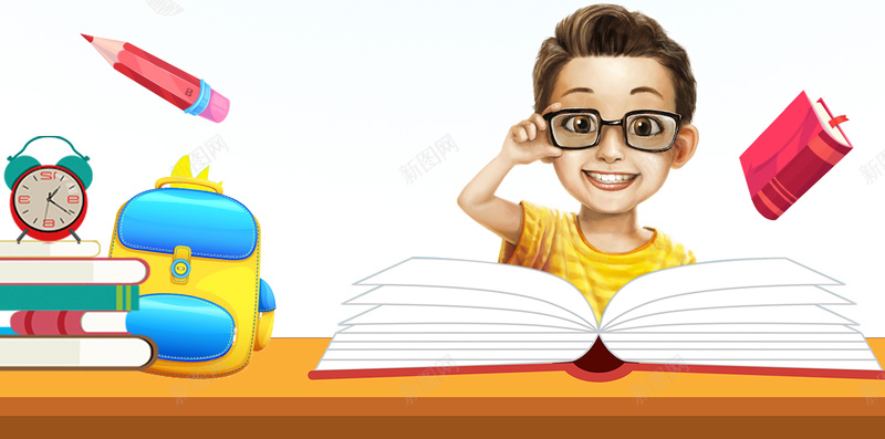 蓝色卡通读书PSD分层H5背景psd_88icon https://88icon.com H5 PSD分层 书本 几何 卡通 卡通人物 学习 尺子 教育 文具 背景素材 蓝色 补习班 读书