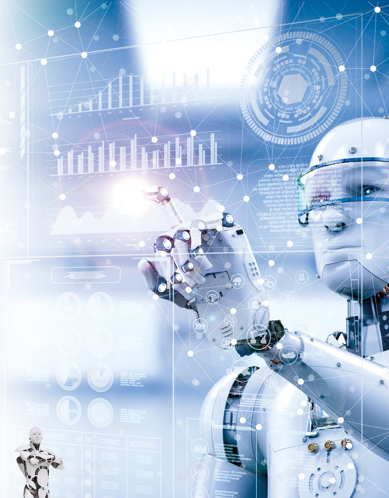 人工智能科技机器人海报psd设计背景_88icon https://88icon.com 人工智能大会 人形机器人 智能时代 智能机器人 智能物联网 机器人 机器人展会 蓝色