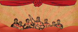 劳动节横幅五一歌颂劳动人民革命中国风复古文艺背景高清图片