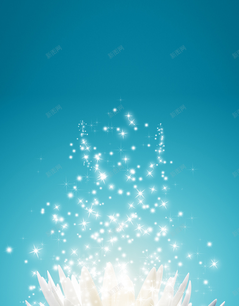 荷花H5背景jpg_88icon https://88icon.com H5 h5 摄影 星光 渐变 花卉 荷花 蓝色 风景