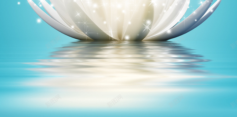 荷花H5背景jpg_88icon https://88icon.com H5 h5 摄影 星光 渐变 花卉 荷花 蓝色 风景