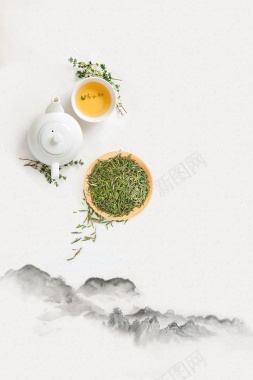 茶艺文化背景模板背景