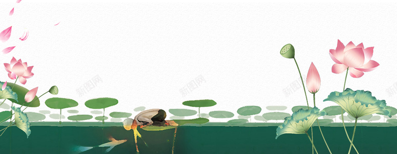 大暑大气荷花中国风手绘背景psd设计背景_88icon https://88icon.com 中国传统节气 卡通儿童 夏天 大暑节气 挂历 挂画 文化节日 暑假 树林 节气海报