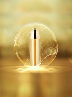 奢华护肤品金色奢华化妆品护肤品海报背景模板高清图片