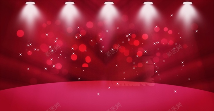 红色灯光闪烁舞台背景背景