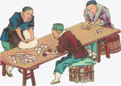 做月饼中国画做月饼的人中秋高清图片