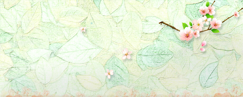 小清新梦幻绿色草本植物花瓣背景背景