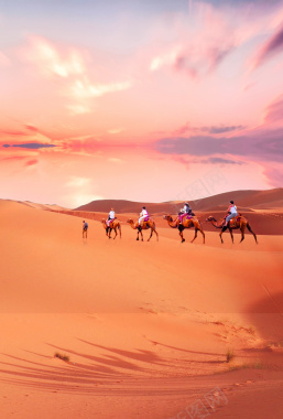 一带一路沙漠驼队风景背景